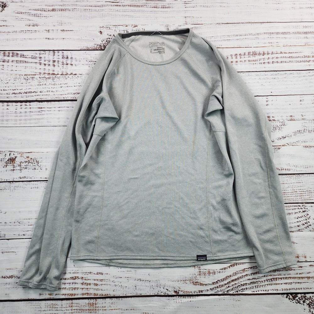 Patagonia Capilene Midweight Crew Women's M Gray Baselayer Shirt 44436 Polartec